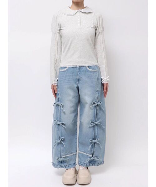 【タグ付き新品未使用】merry jenny frilly polo tops merry jenny（メリージェニー） ポロシャツ ポロ frilly polo tops