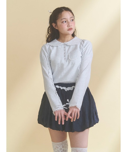 merry jenny（メリージェニー） ポロシャツ ポロ frilly polo tops
