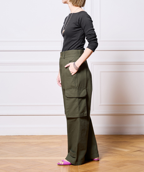 「IENA LA BOUCLE」 長袖カットソー FREE カーキ レディース_画像5