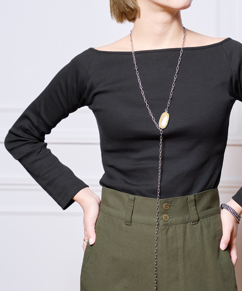 「IENA LA BOUCLE」 長袖カットソー FREE カーキ レディース_画像9