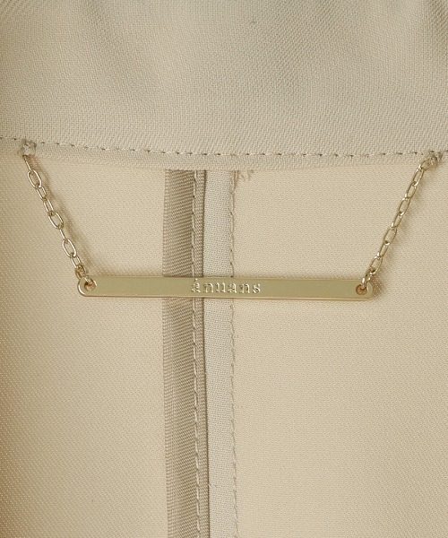 anuans（アニュアンス） ノーカラージャケット F ベージュ レディース