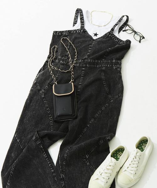 「CONVERSE TOKYO」 オーバーオール FREE ブラック レディース_画像3