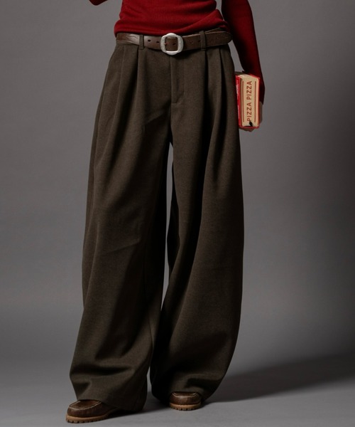 CIVVY　Heavyweight Slacks モールスキンスラックス CIVVY. ワイドパンツ スラックス Heavyweight Slacks - モールスキン
