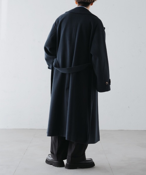 「epnok」 チェスターコート LARGE ネイビー メンズ_画像5