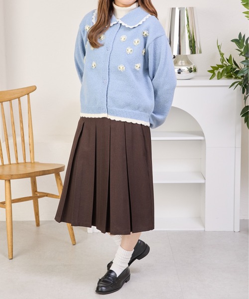 kutir（クティール） カーディガン フラワーモチーフカーディガン