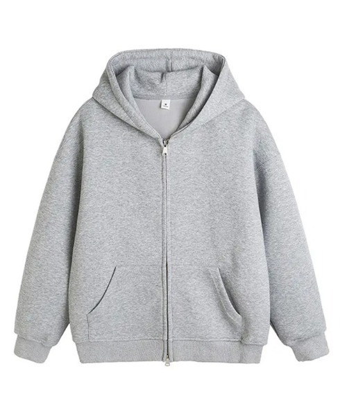 「CREARE -LINO-」 ジップアップパーカー X-LARGE グレー メンズ_画像2