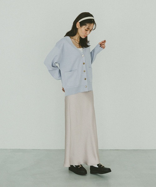 GLOBAL WORK（グローバルワーク） ロング スカート サテンストレッチ
