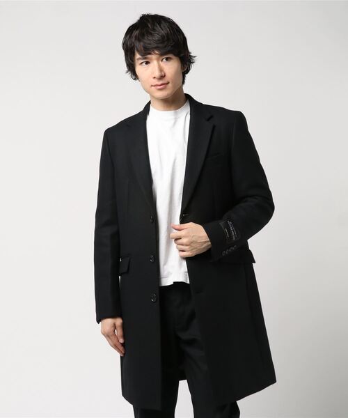 「SHIPS JET BLUE」 チェスターコート LARGE ブラック メンズ_画像3