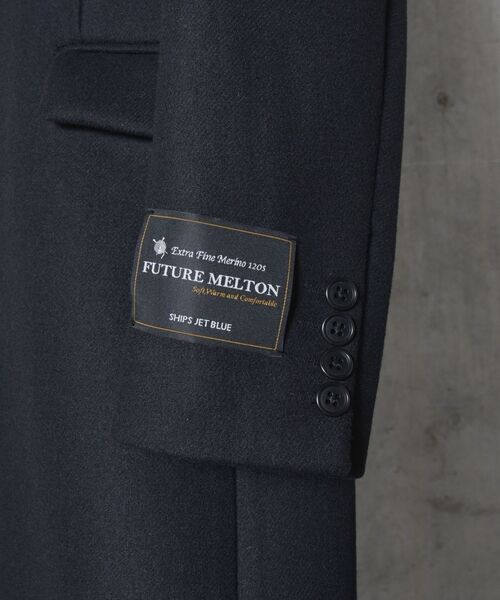 「SHIPS JET BLUE」 チェスターコート LARGE ブラック メンズ_画像8