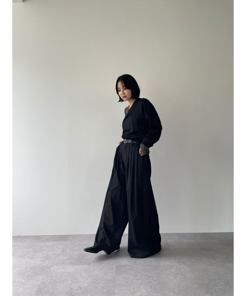 「HANNE」 スウェットカットソー FREE グレー レディース_画像5