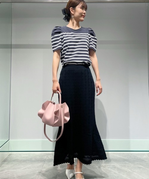 「CELFORD」 ニットスカート 38 ベージュ レディース_画像3