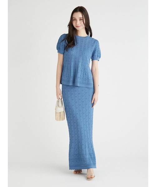 「CELFORD」 ニットスカート 38 ベージュ レディース_画像9