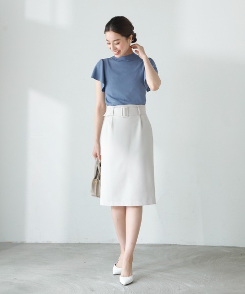 「M.deux」 半袖ニット MEDIUM ブルー レディース_画像4