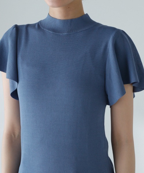 「M.deux」 半袖ニット MEDIUM ブルー レディース_画像8