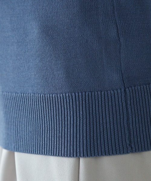 「M.deux」 半袖ニット MEDIUM ブルー レディース_画像9
