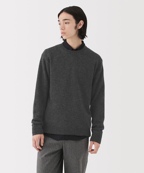 無印良品（MUJI） 長袖ニット X-LARGE チャコールグレー メンズ