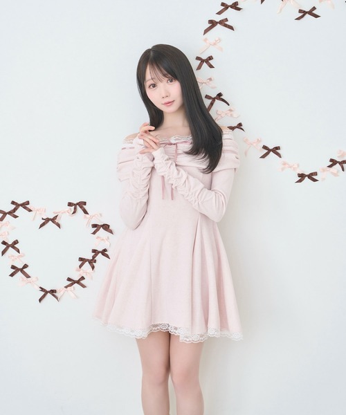 Rose Muse（ロゼミューズ） ワンピース Off shoulder lace mini o/p