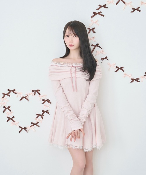 Rose Muse(ロゼミューズ) ワンピース Off shoulder lace mini o/p Rose Muse(ロゼミューズ) ワンピース Off shoulder lace mini o/p