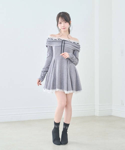 Rose Muse（ロゼミューズ） ワンピース Off shoulder lace mini o/p
