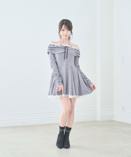 Rose Muse（ロゼミューズ） ワンピース Off shoulder lace mini o/p