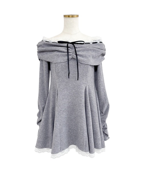 Rosé Museワンピース　新品未使用タグ付き Rose Muse（ロゼミューズ） ワンピース Lace ribbon knit sew one