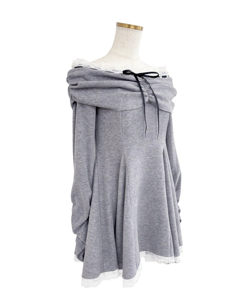 Rose Muse ロゼミューズ Knit sewpleated op グレー rosé muse ロゼミューズ Knit sew pleated op 【公式通販】