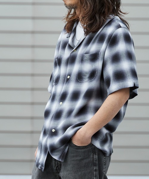 TOWNCRAFT(タウンクラフト) シャツ 60S LOOP COLLAR SHIRT オンブレ TOWNCRAFT(タウンクラフト) シャツ 60S LOOP COLLAR SHIRT オンブレ