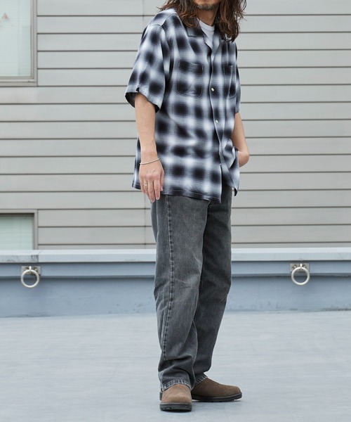 TOWNCRAFT（タウンクラフト） シャツ 60S LOOP COLLAR SHIRT オンブレ