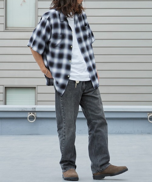 TOWNCRAFT（タウンクラフト） シャツ 60S LOOP COLLAR SHIRT オンブレ