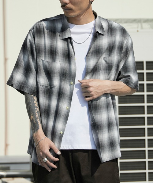 TOWNCRAFT(タウンクラフト) シャツ 60S LOOP COLLAR SHIRT オンブレ TOWNCRAFT(タウンクラフト) シャツ 60S LOOP COLLAR SHIRT オンブレ