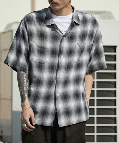 TOWNCRAFT(タウンクラフト) シャツ 60S LOOP COLLAR SHIRT オンブレ TOWNCRAFT(タウンクラフト) シャツ 60S LOOP COLLAR SHIRT オンブレ