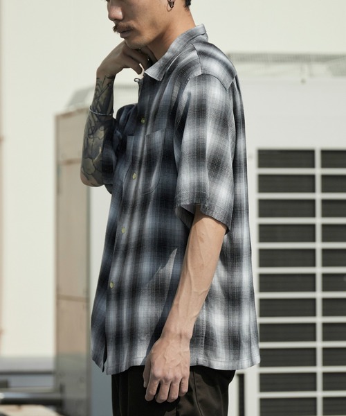 TOWNCRAFT(タウンクラフト) シャツ 60S LOOP COLLAR SHIRT オンブレ TOWNCRAFT(タウンクラフト) シャツ 60S LOOP COLLAR SHIRT オンブレ