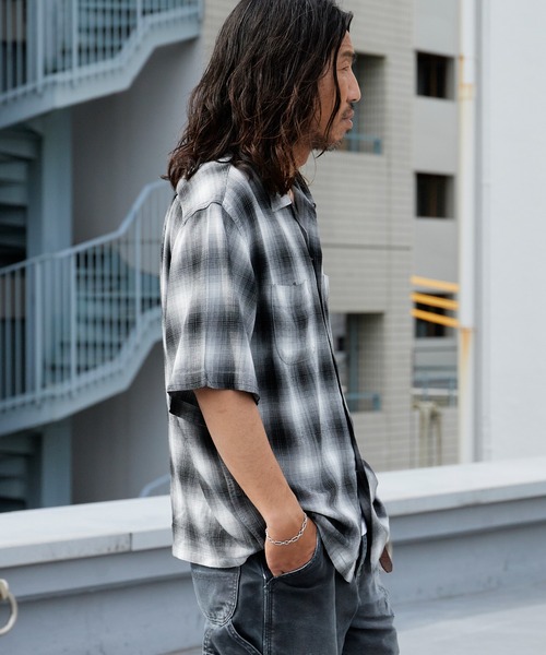 TOWNCRAFT（タウンクラフト） シャツ 60S LOOP COLLAR SHIRT オンブレ