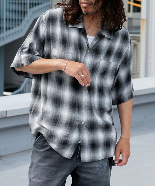 TOWNCRAFT（タウンクラフト） シャツ 60S LOOP COLLAR SHIRT オンブレ