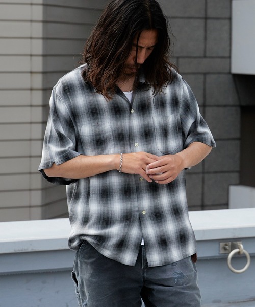 TOWNCRAFT（タウンクラフト） シャツ 60S LOOP COLLAR SHIRT オンブレ