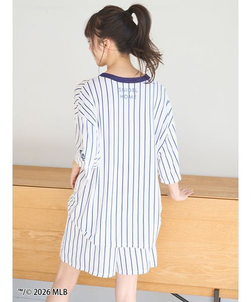 SNIDEL HOME パジャマ ルームウェア 「MLB」Tシャツセットアップ