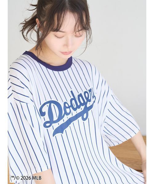 SNIDEL HOME パジャマ ルームウェア 「MLB」Tシャツセットアップ