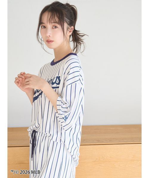 SNIDEL HOME パジャマ ルームウェア 「MLB」Tシャツセットアップ