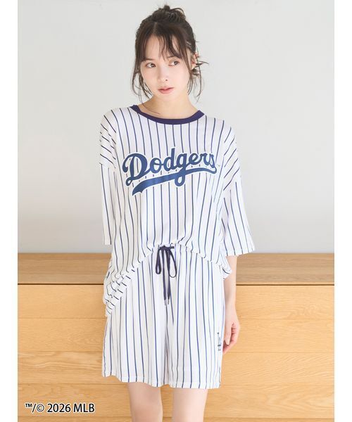 SNIDEL HOME パジャマ ルームウェア 「MLB」Tシャツセットアップ