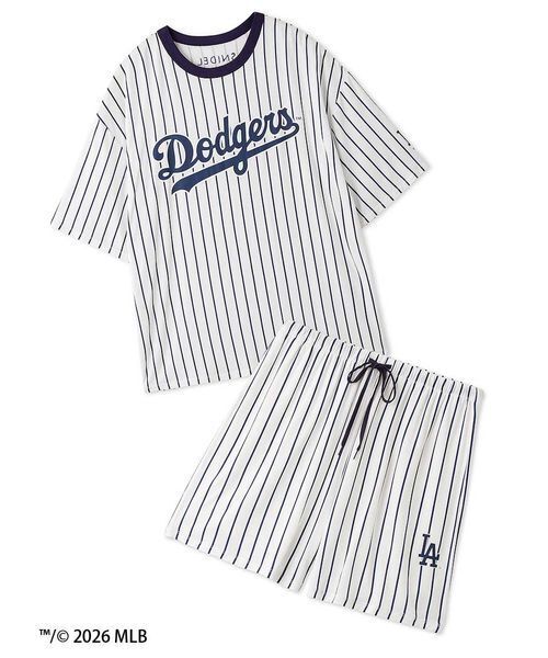 SNIDEL HOME パジャマ ルームウェア 「MLB」Tシャツセットアップ