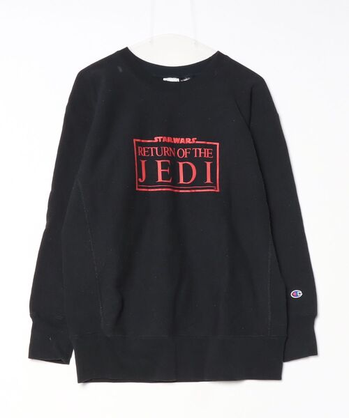 「Champion」 スウェットカットソー「STAR WARSコラボ」 LARGE ブラック メンズ