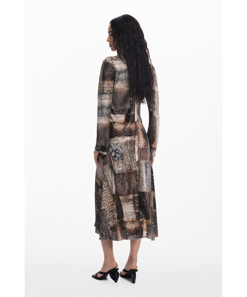 「Desigual」 長袖ワンピース X-LARGE ベージュ レディースの画像
