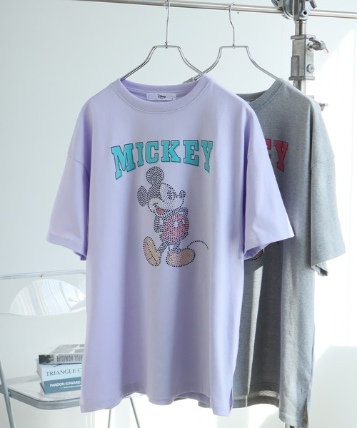 Disney（ディズニー） tシャツ アートワークデザイン ラインストーン