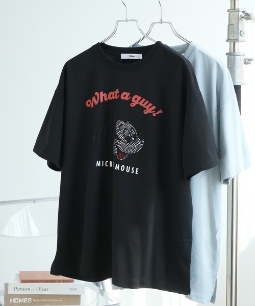 Disney（ディズニー） tシャツ アートワークデザイン ラインストーン