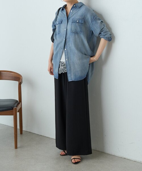 「BEARDSLEY」 「fripier」長袖シャツ FREE インディゴブルー レディース