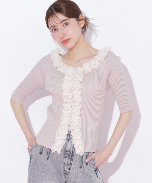 ニット/セーター JILTU petit frill knit JILTU ジルチュpetit frill knit ブラック - メルカリ