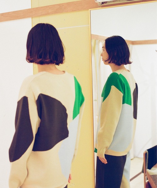 「PAMM」 ニットカーディガン フリー クリーム レディースの画像