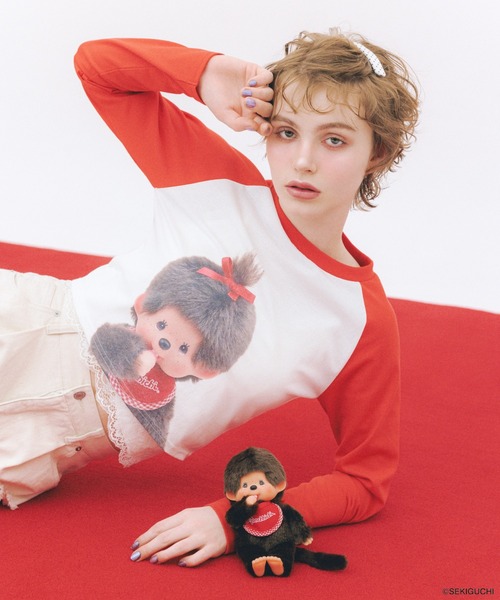 Heather（ヘザー） tシャツ 「モンチッチ×Heather」ラグランTEE 659563