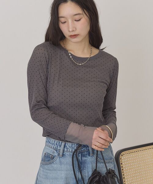 美品 BALLANTYNE バランタイン プルオーバー ナイロン他 半袖 シアー アイボリー トップス レディース AO3455A27 ブルゾン アウター ナイロン配色ハーフジップアノラックプルオーバー