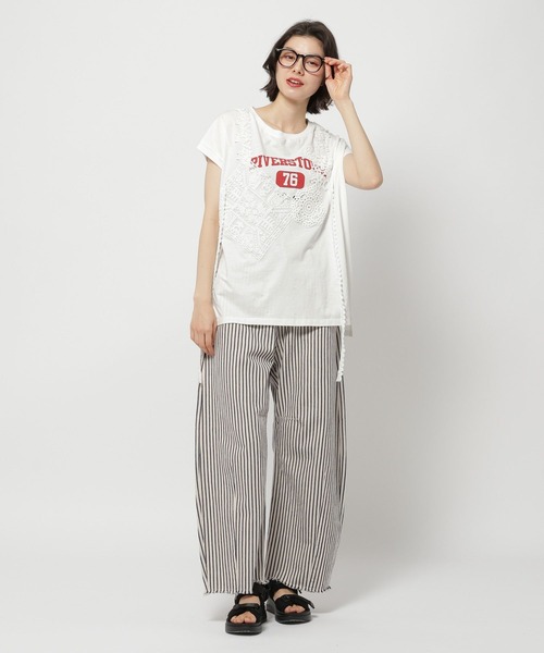 niko and…（ニコアンド） tシャツ ヴィンテージグラフィックレースT